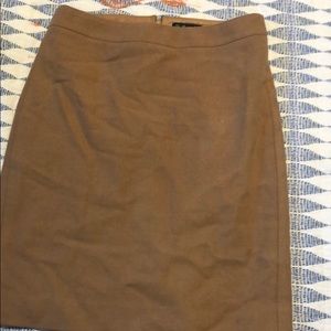 J. Crew Factory tan wool pencil skirt